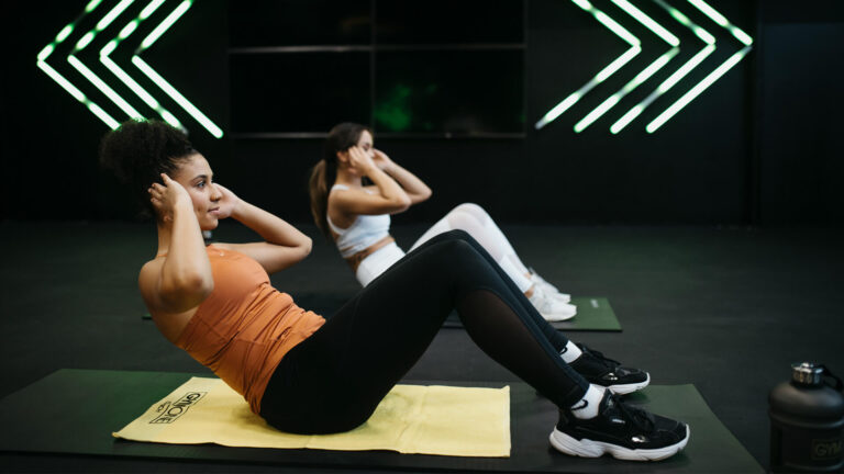 Members doing core training at GYMONE